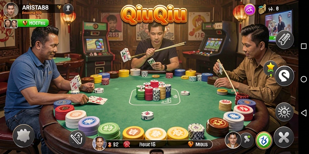 Gameplay QiuQiu yang seru dan kompetitif di ARISTA88.