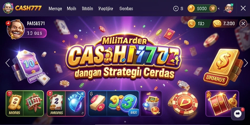 Tampilan permainan CASH777 yang mendebarkan dalam mengelola bisnis.
