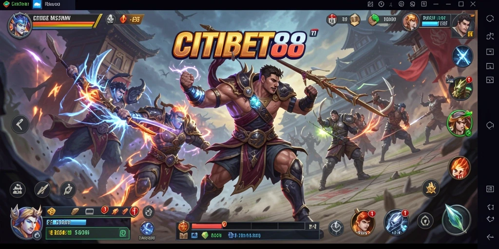 Tampilan seru dari gameplay CITIBET88 dalam arena Fighting.