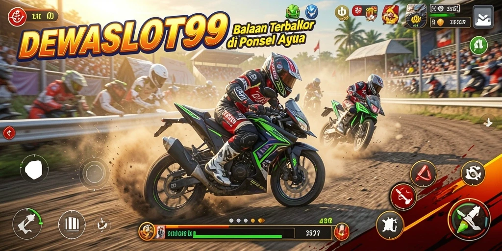 Tampilan menarik gameplay balapan motor DEWASLOT99.