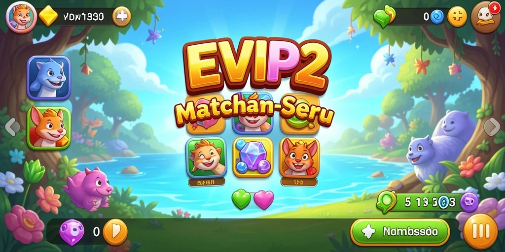 Tangkapan layar gameplay seru EVIP2 dalam aksi Match-3.