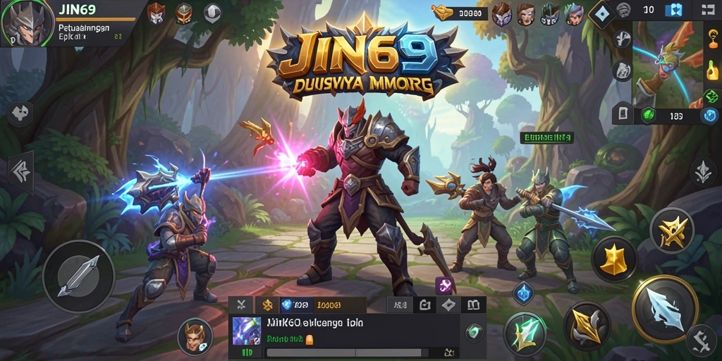 Screenshot utama JIN69 menampilkan aksi seru dalam gameplay MMORPG.