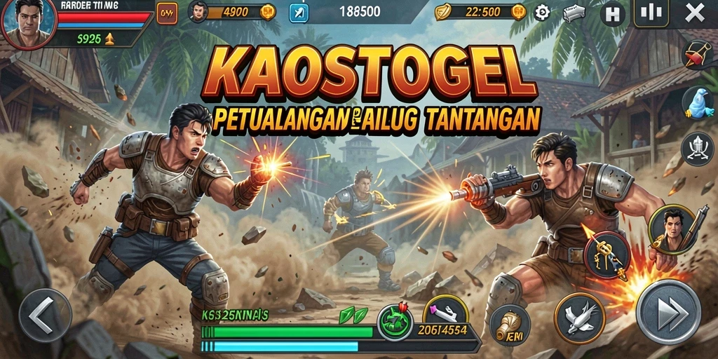 Tangkapan layar KAOSTOGEL menunjukkan aksi seru dalam petualangan game.