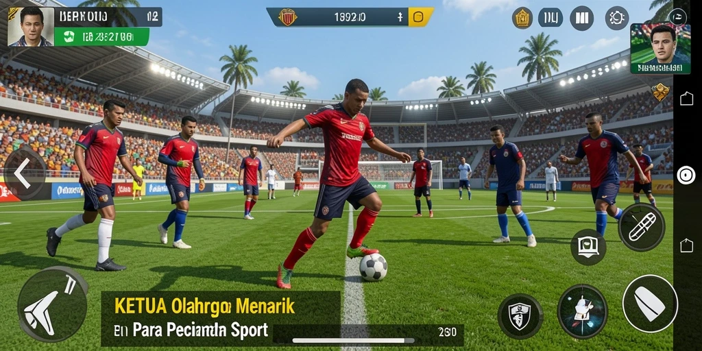 Screenshot gameplay KETUA menampilkan aksi seru dalam olahraga.