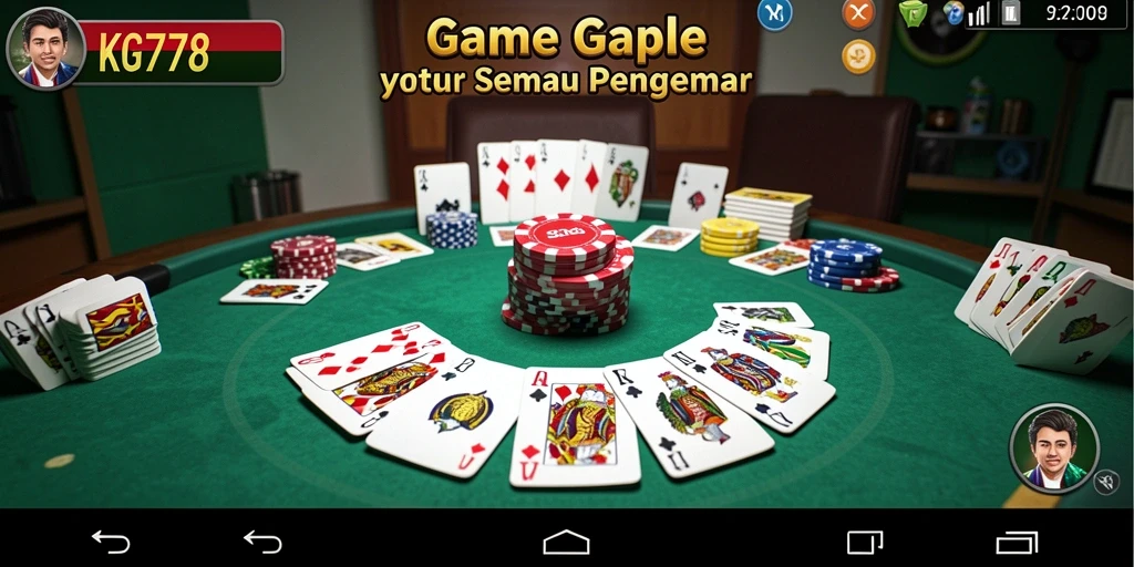 Tampilan gameplay Gaple yang seru dan interaktif di KG778.