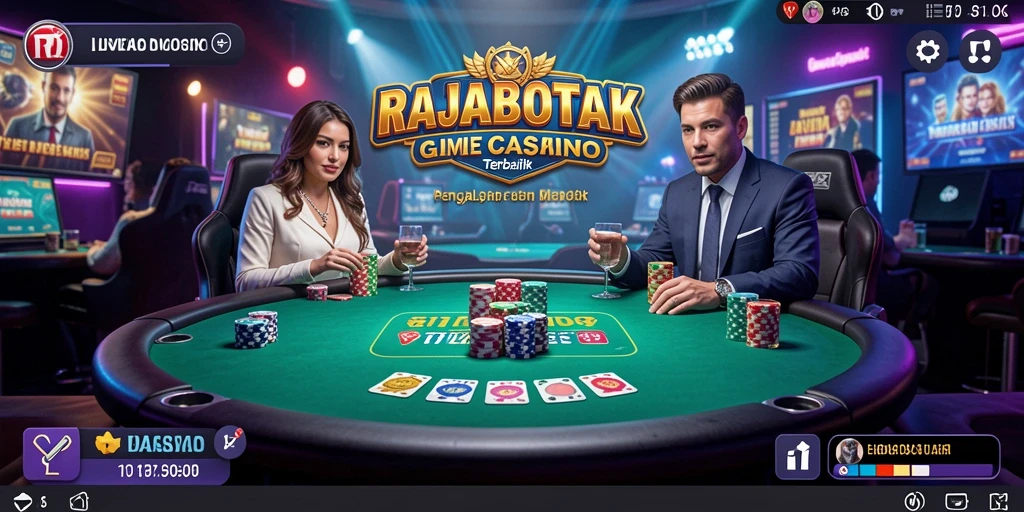 Tampilan gameplay RAJABOTAK yang menarik dengan dealer langsung.
