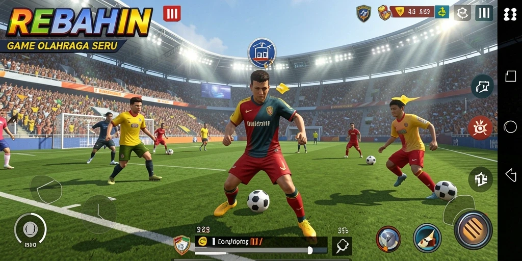 Tampilan gameplay menarik dari REBAHIN dengan aksi olahraga yang seru.