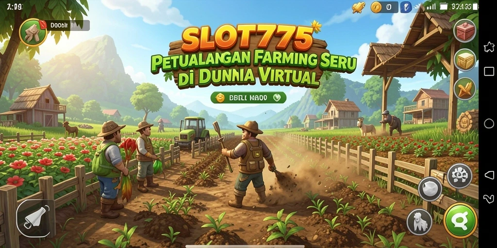 Tangkapan layar SLOT777 menunjukkan ladang yang subur dengan berbagai tanaman.