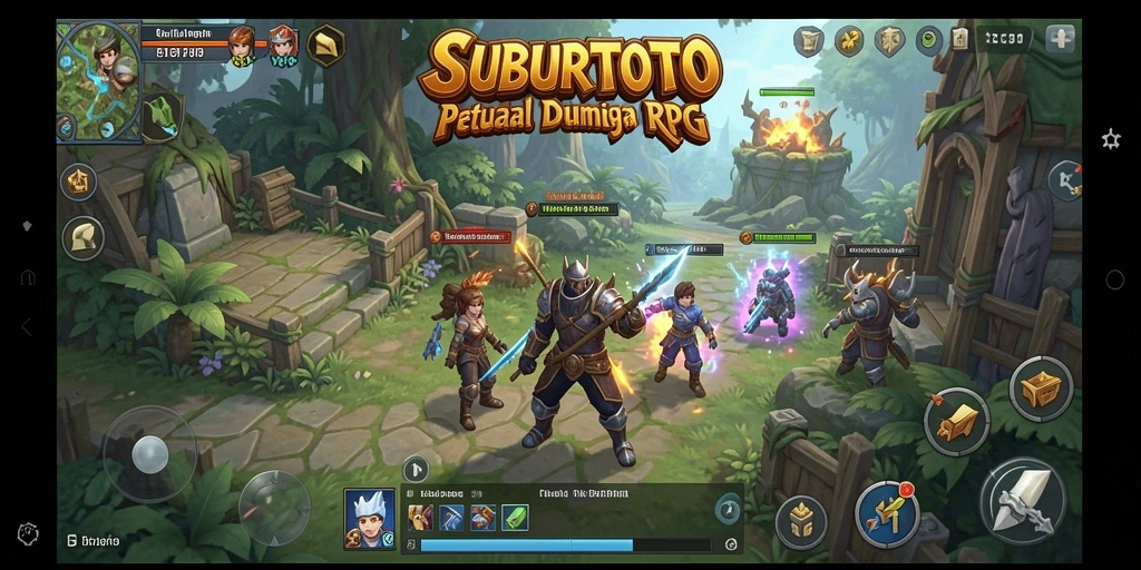 Tampilan gameplay epik dalam SUBURTOTO yang menampilkan pertarungan karakter.